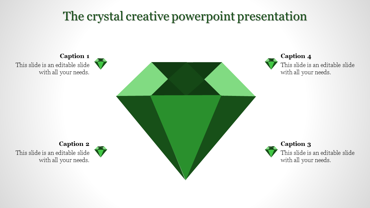 creative powerpoint presentation-The crystal creative powerpoint presentation-Green
